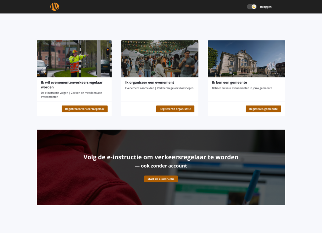 Landingspagina nieuwe website
