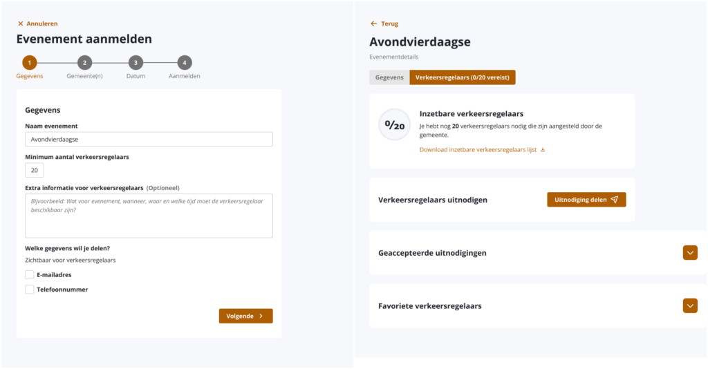 Create new event and invite traffic controllers